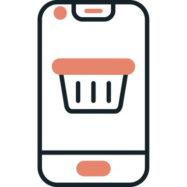 Alışveriş. Web simgesi basit illüstrasyon