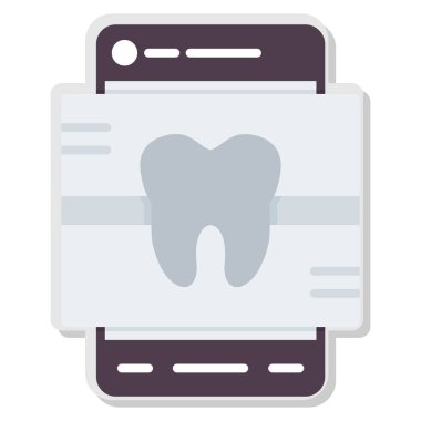 Diş bakımı vektörü düz simgesi