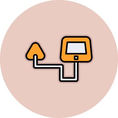 Elektrik prizi vektör simgesi. resimleme tasarım ögesi