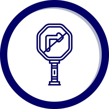 mavi çizgi yuvarlak ikon vektör illüstrasyon tasarımı