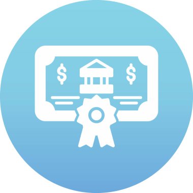 bankacılık ve finans düz yuvarlak vektör simgesi