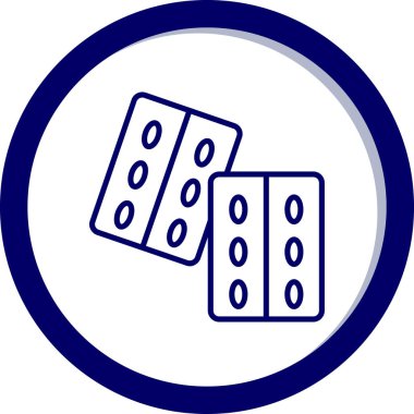 zar. Web simgesi basit illüstrasyon