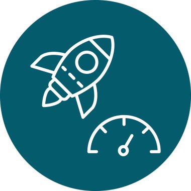 roket simgesi, vektör illüstrasyonu