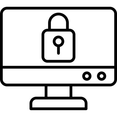 Güvenlik simgesi. vektör illüstrasyonu