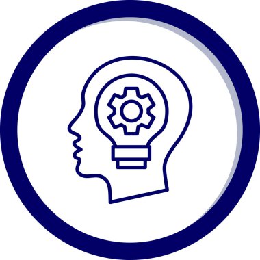 Bir insan kafası simgesinin vektör illüstrasyonu