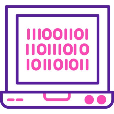 Dizüstü bilgisayar simgesi vektör çizimi