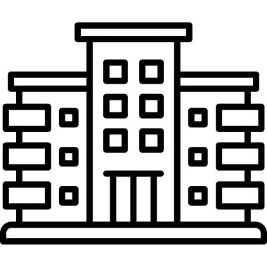 bina simgesi, vektör illüstrasyonu