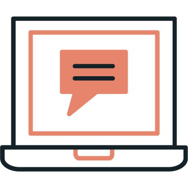 Bilgisayar. Web simgesi basit illüstrasyon