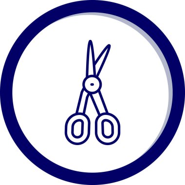 Makas. Web simgesi basit illüstrasyon