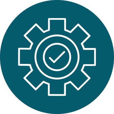 dişli vektör glyph simge biçimi vektör çizimi