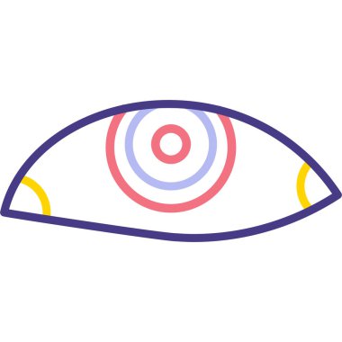 Göz simgesi vektörü. düz çizgi biçimi simgesi