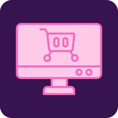 Bilgisayar. Web simgesi basit illüstrasyon