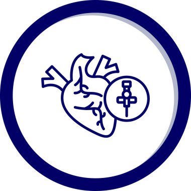 Kalp. Web simgesi basit illüstrasyon