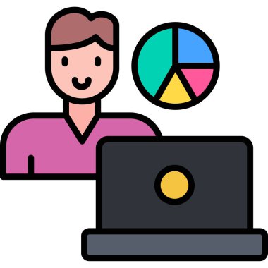 çalışan yöneticisi simgesi - taslak biçimi