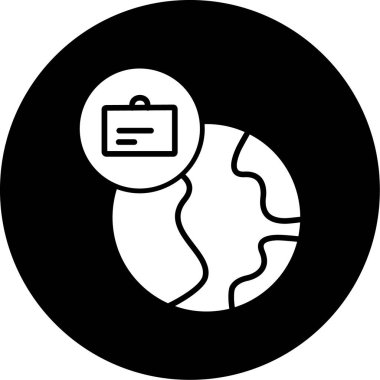 Bir harita simgesinin vektör illüstrasyonu