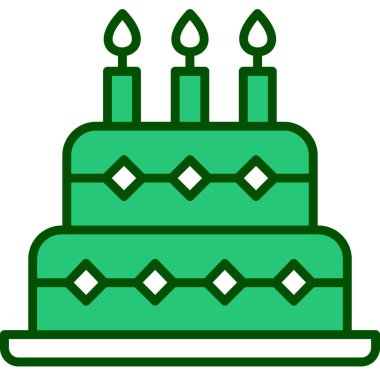 Kek. Web simgesi basit illüstrasyon