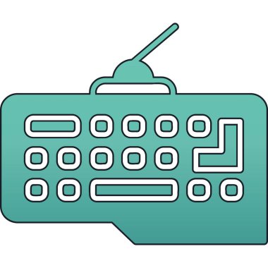 Hesap makinesi simge. Hesap makinesi vektör simgesi web tasarımı için anahat çizimi