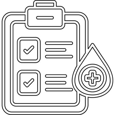 Pano kontrol listesi kontrol listesi simgesi dış hat biçiminde