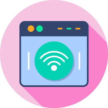Wi-Fi internet kablosuz simgesi