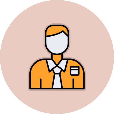 Modern iş adamı simgesinin vektör çizimi