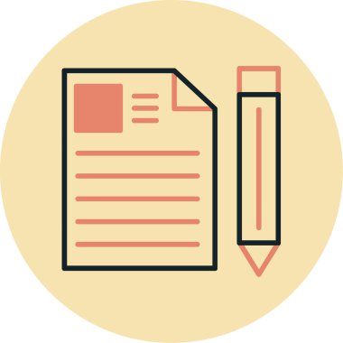 Belge. Web simgesi basit illüstrasyon