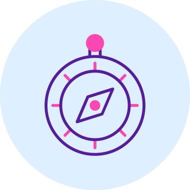 Pusula. Web simgesi basit illüstrasyon