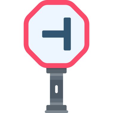 Yol tabelası. Web simgesi basit illüstrasyon