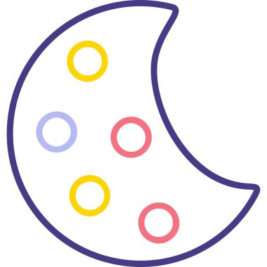 Ay. Web simgesi basit illüstrasyon