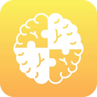 beyin ikonu vektör illüstrasyonu