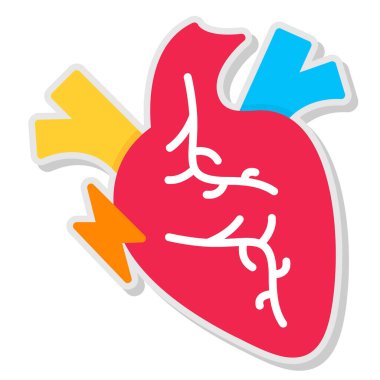 Bir kalp simgesinin vektör illüstrasyonu