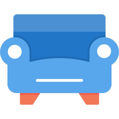 Bir araba simgesinin vektör illüstrasyonu