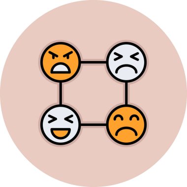 Modern simgenin vektör rengi çizimi