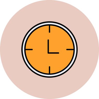 Saat simgesi vektör illüstrasyonu