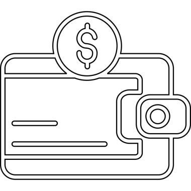 Para doları simge vektör çizim