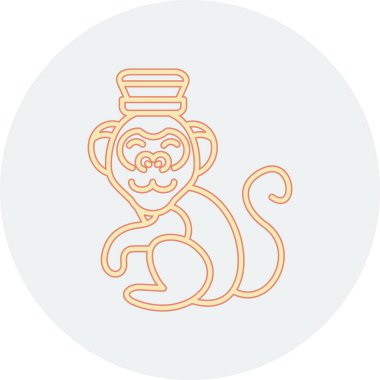 maymun ikon vektör illüstrasyonu