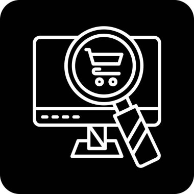 alışveriş simgesi vektör illüstrasyonu