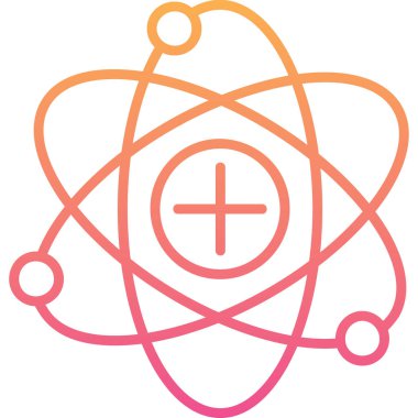 atom simgesi vektör illüstrasyonu