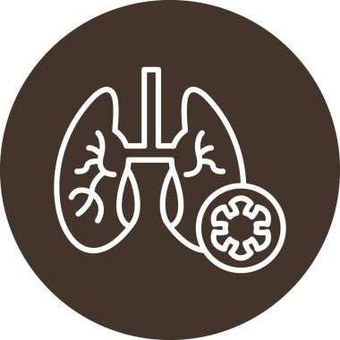 İnsan ciğerleri ikonu. vektör illüstrasyonu