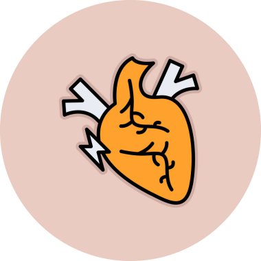 Organ ve organ ikonlu insan kalbi