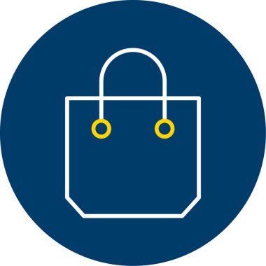 Alışveriş Torbası. Web simgesi basit illüstrasyon.