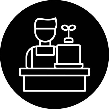 Kadın simgesinin vektör illüstrasyonu