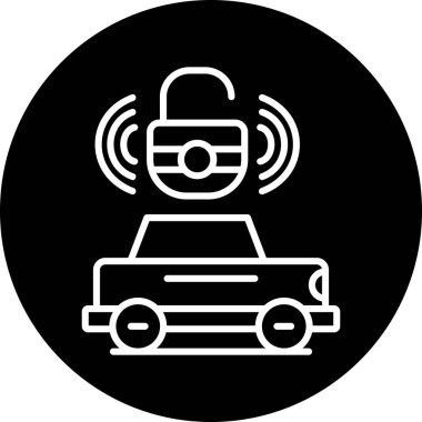 Modern araba simgesinin vektör illüstrasyonu