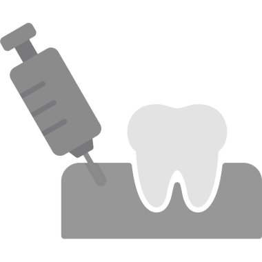 Diş hekimi ve düz tasarım ikonu. vektör illüstrasyonu