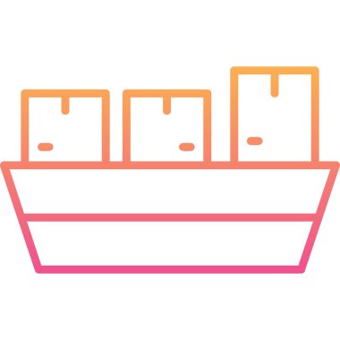 Gemi. Web simgesi basit illüstrasyon