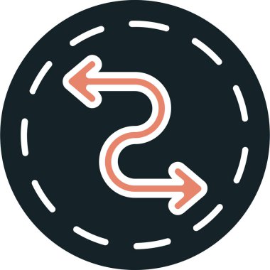 Tek bir ok simgesinin vektör illüstrasyonu