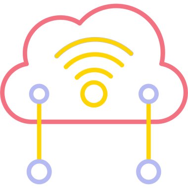 Kablosuz. Web simgesi basit illüstrasyon