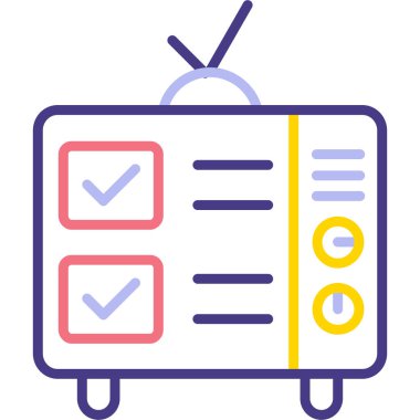 Kontrol listesi. Web simgesi basit illüstrasyon