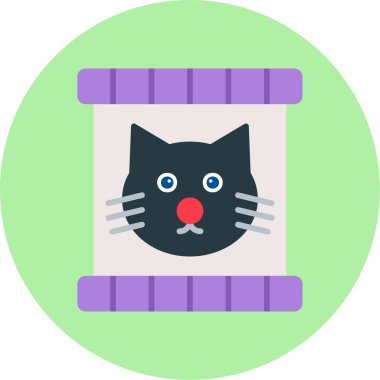 Bir kedi simgesinin vektör illüstrasyonu