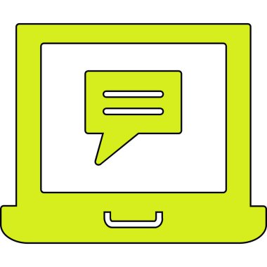 Konuş. Web simgesi basit illüstrasyon