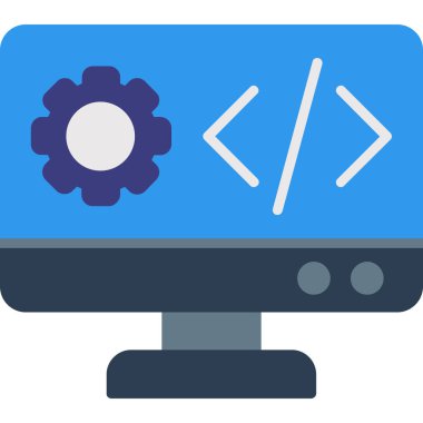 Bilgisayar. Web tasarımı basit illüstrasyon